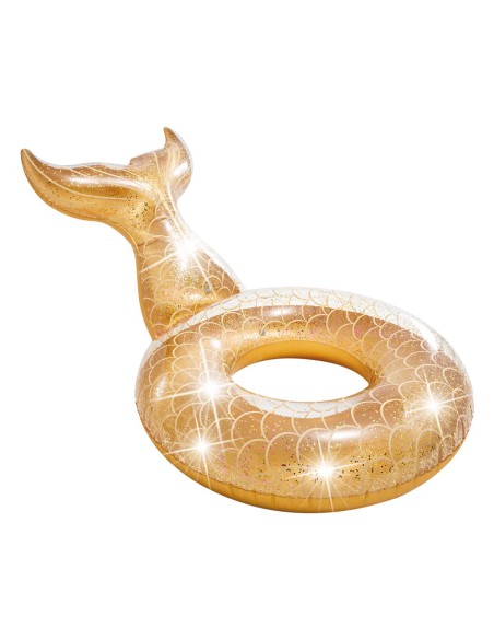 Flutuador Dourado com Purpurina e Cauda de Sereia INTEX - Distria