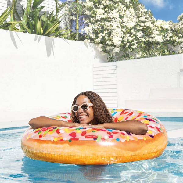 Boia Insuflável Donut Branco | INTEX.pt