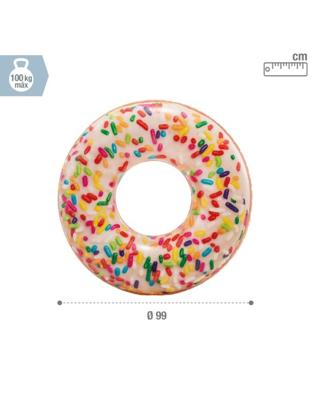 Boia Insuflável Donut Branco | INTEX.pt