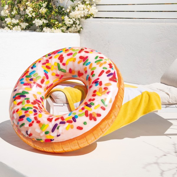 Boia Insuflável Donut Branco | INTEX.pt