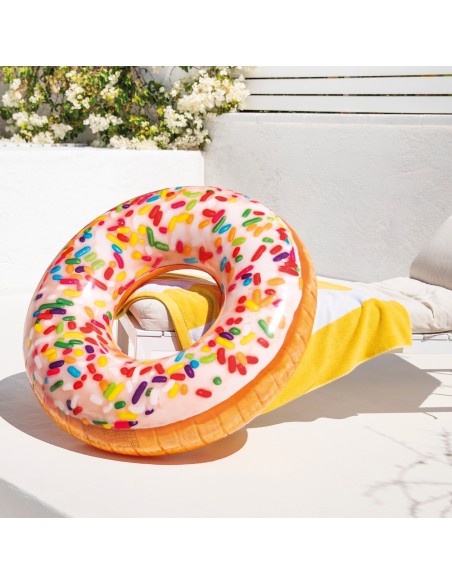 Boia Insuflável Donut Branco | INTEX.pt
