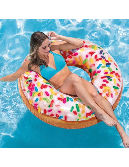 Boia Insuflável Donut Branco | INTEX.pt