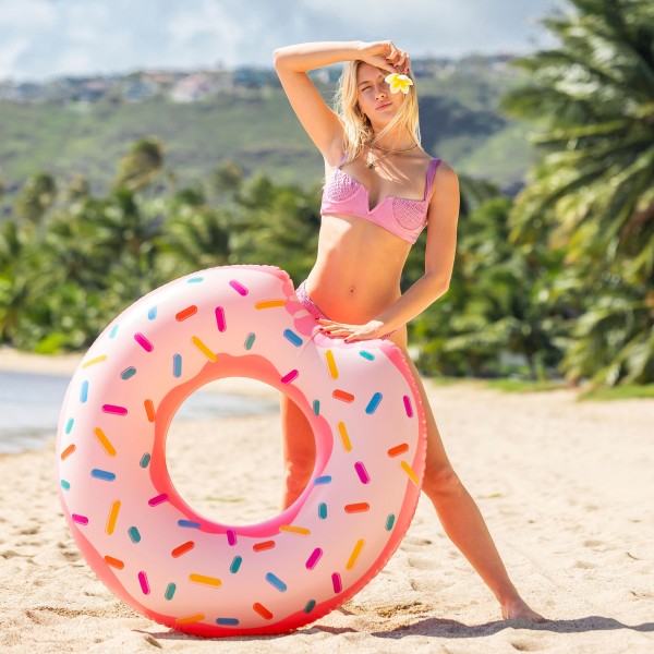 Roda insuflável donut cor-de-rosa da Intex | Loja Intex