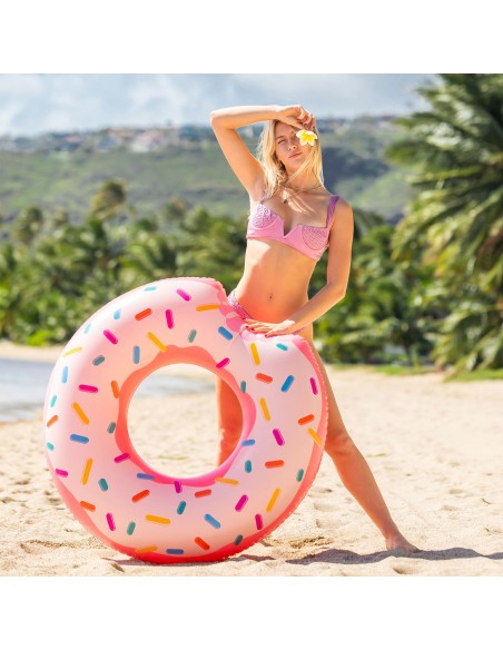 Roda insuflável donut cor-de-rosa da Intex | Loja Intex
