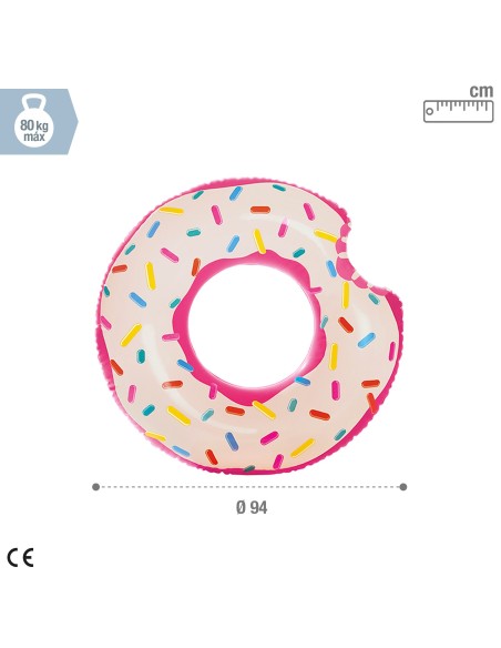 Roda insuflável donut cor-de-rosa da Intex | Loja Intex