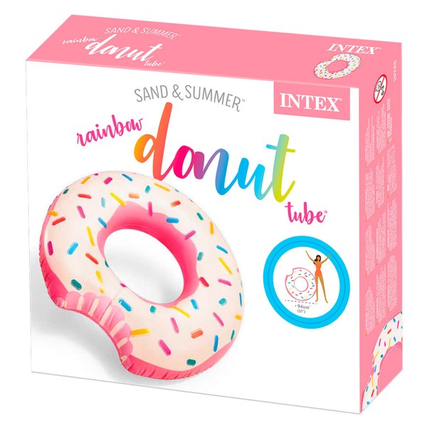 Roda insuflável donut cor-de-rosa da Intex | Loja Intex