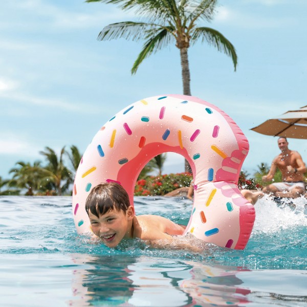 Roda insuflável donut cor-de-rosa da Intex | Loja Intex